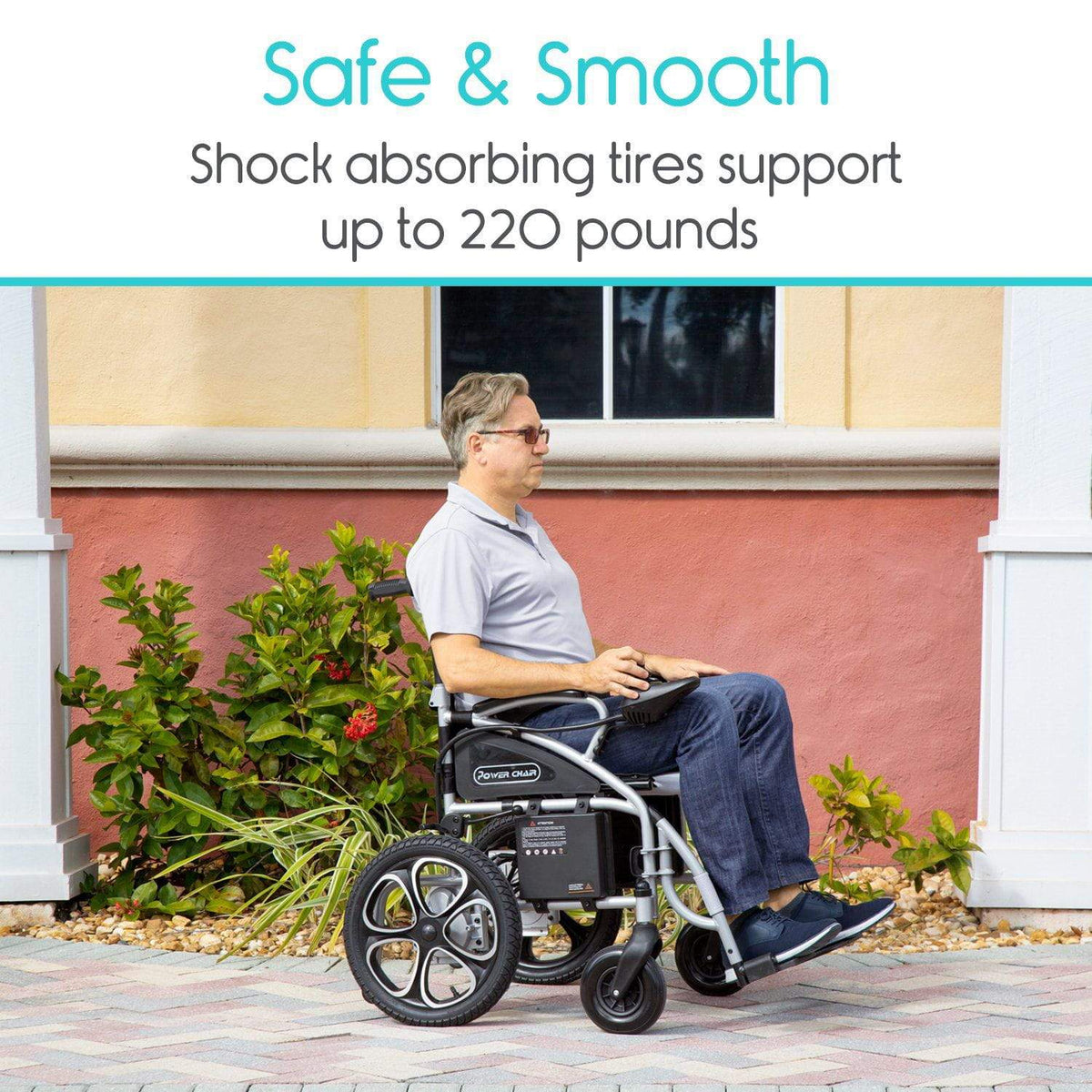 Vive Health - Compact Folding Power Wheelchair