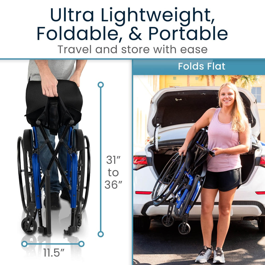 Vive - Wheelchair - Active Wheelchair - 15.5" - 275lbs - Blue