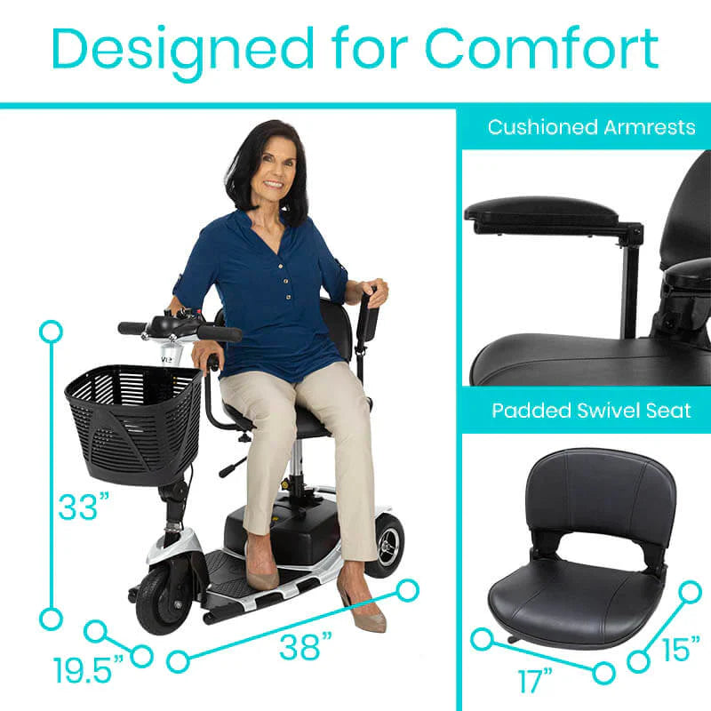 Vive Health - 3 Wheel Mobility Scooter - Long Range