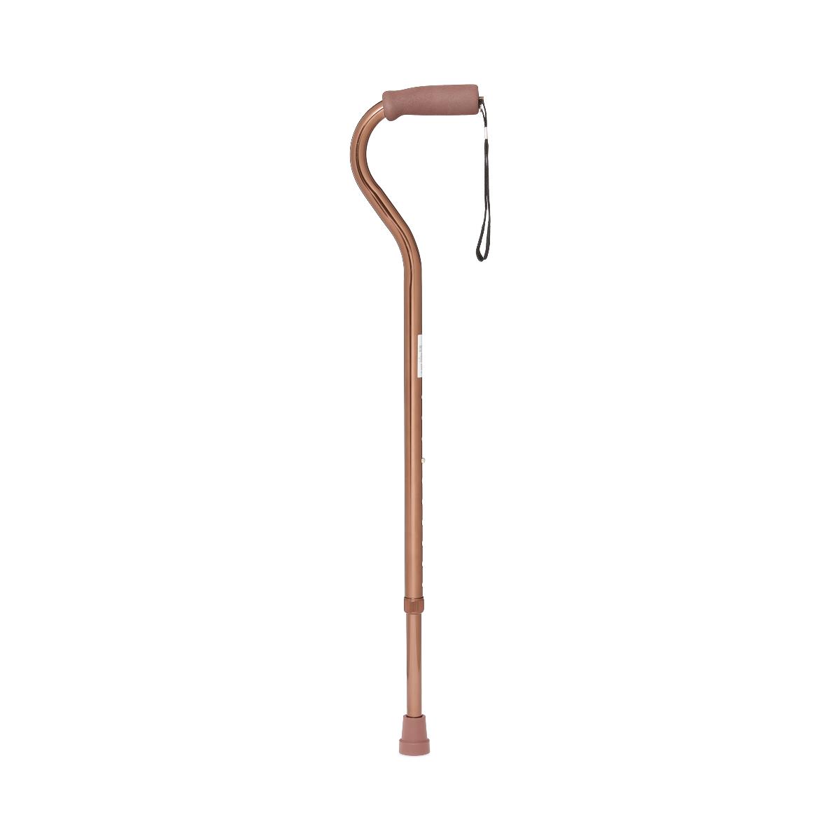 Medline Offset Handle Fashion Cane, Bronze