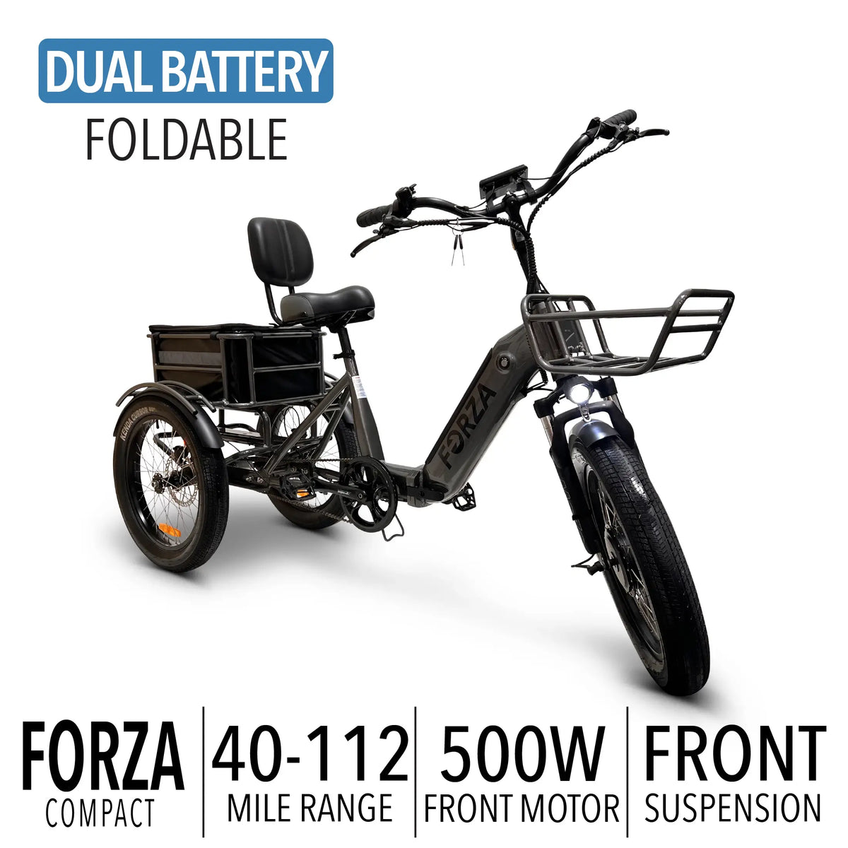 GoBike Forza Compact - Foldable Electric Tricycle - Trike