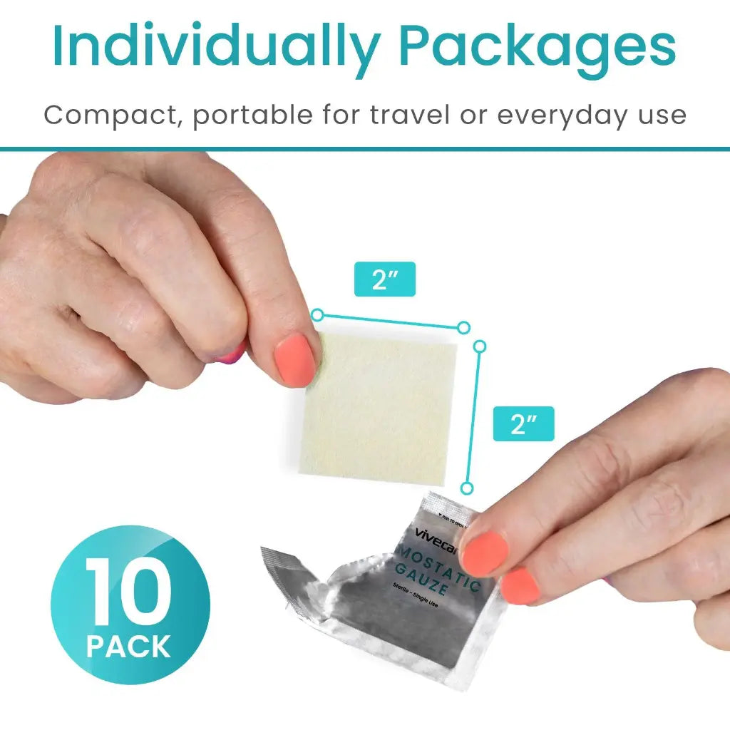 Vive - ViveCare - Hemostatic Gauze - 2"x2" & 4"x4" - HCPCS: A6196