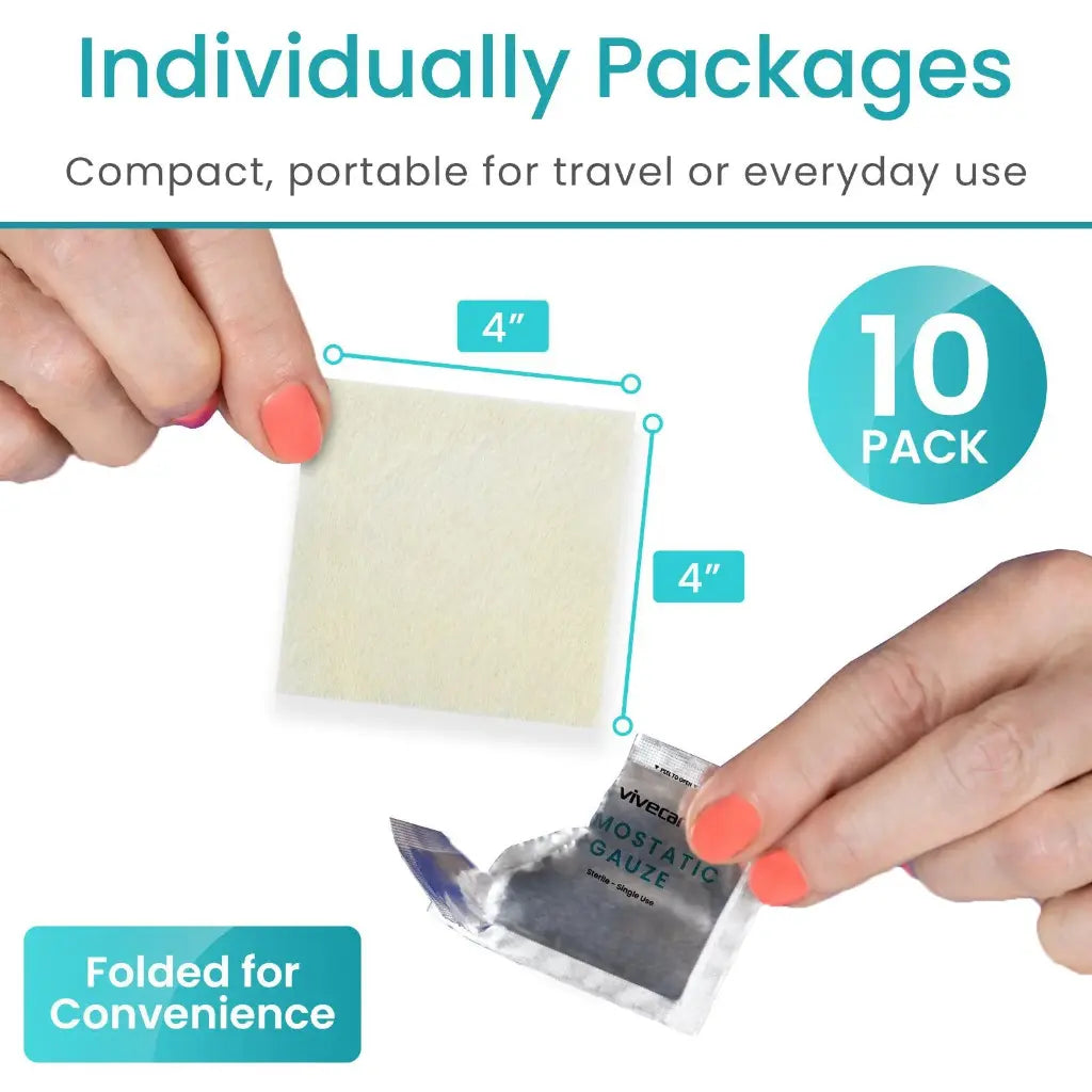 Vive - ViveCare - Hemostatic Gauze - 2"x2" & 4"x4" - HCPCS: A6196