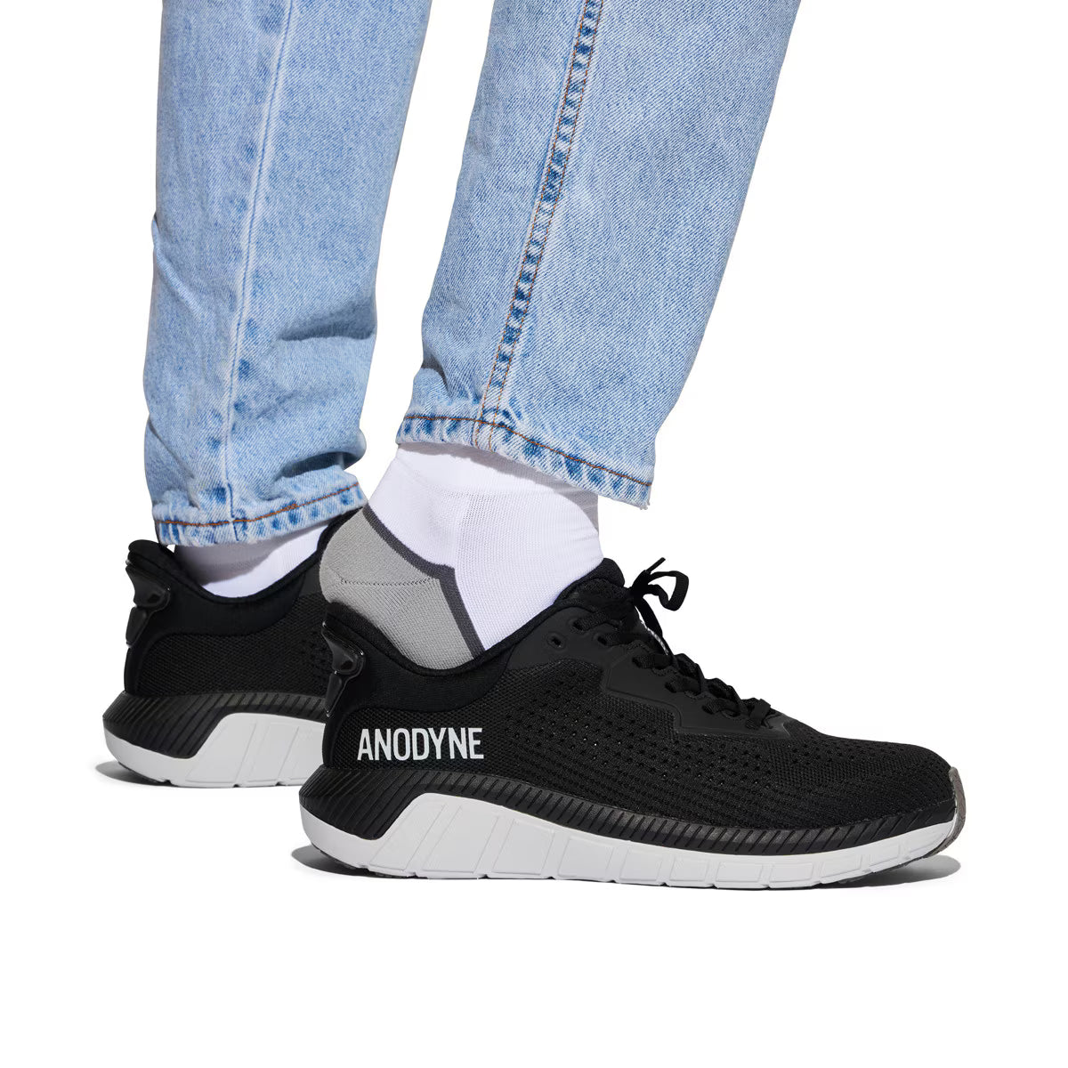 Anodyne - Diabetic Shoes - Hands Free No. 24 Men's Sport Move W/ Heel Assist (Gen 2) - Black or Navy