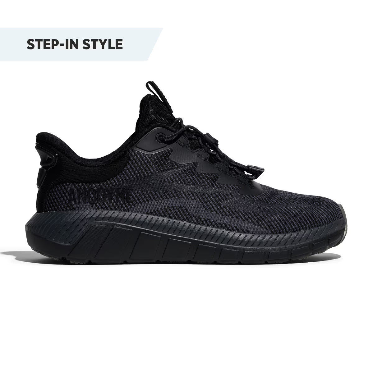 Anodyne - Diabetic Shoes - Hands Free No. 48 Men's Sport Dash W/ Heel Assist (Gen 2) - Black or Grey