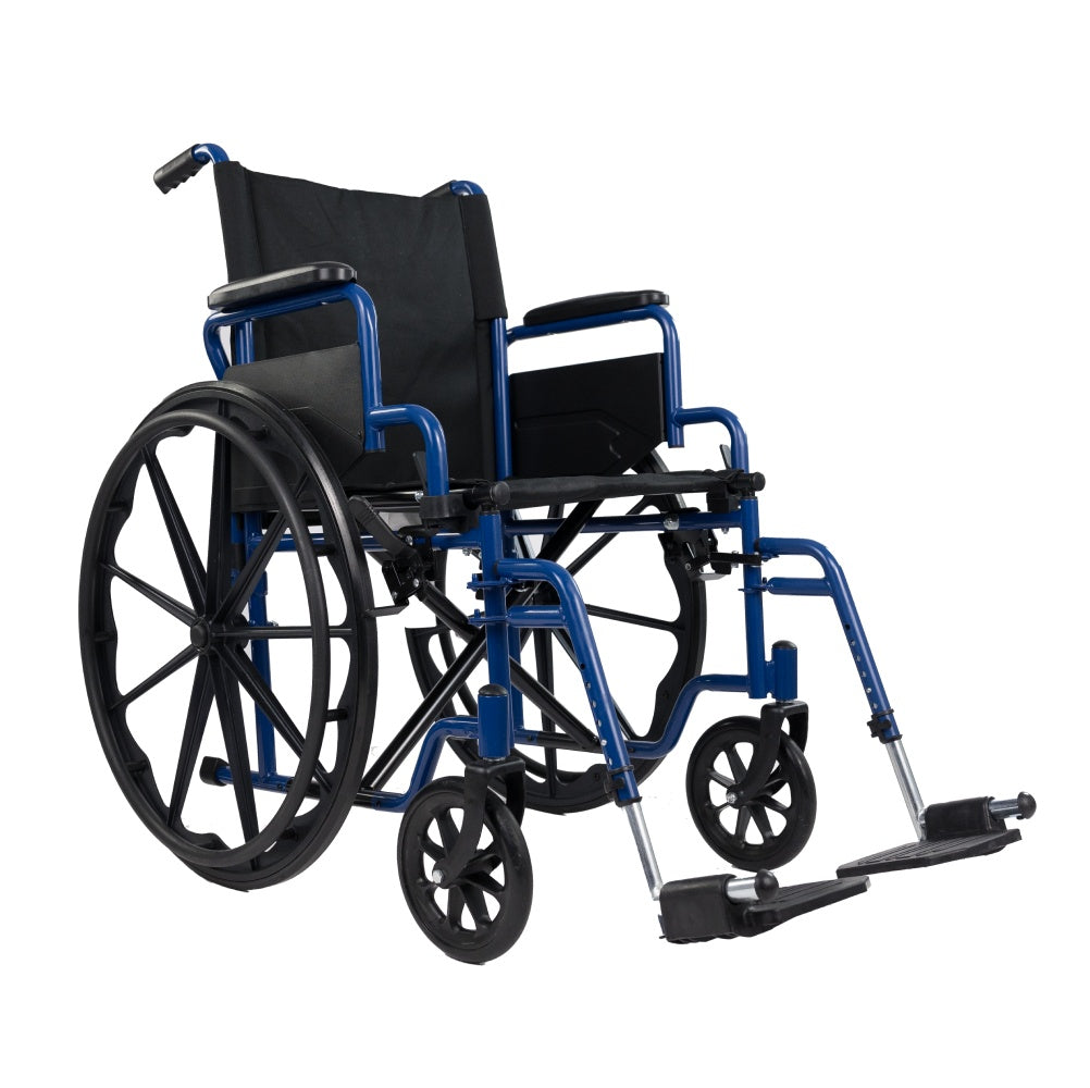 Vive - Vive Core Wheelchair - Black or Blue - 16", 18", 20" - HCPCS: K0001