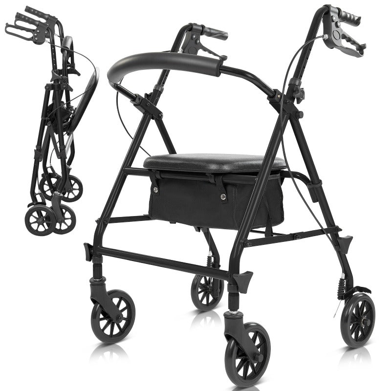 Vive - Core Rollator 6"- Black or Purple - HCPCS: E0143 | E0156