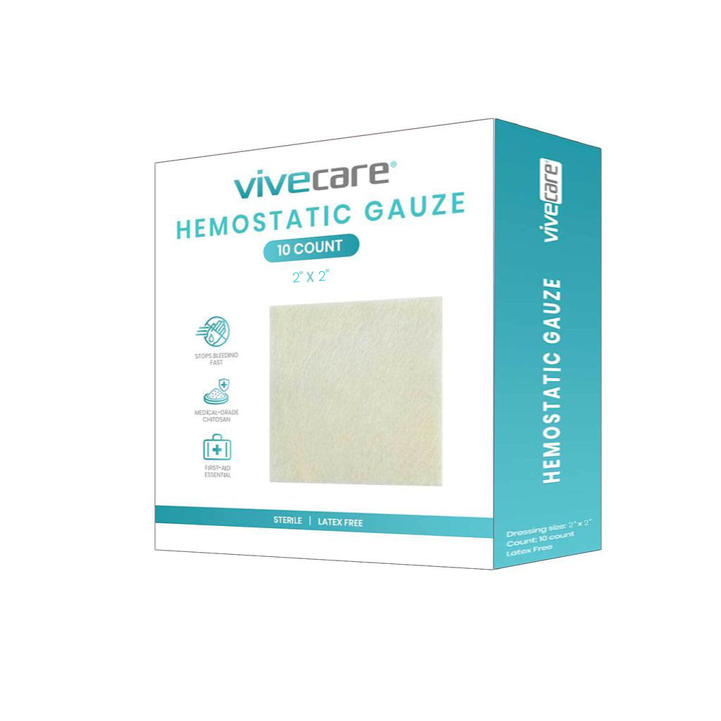 Vive - ViveCare - Hemostatic Gauze - 2"x2" & 4"x4" - HCPCS: A6196