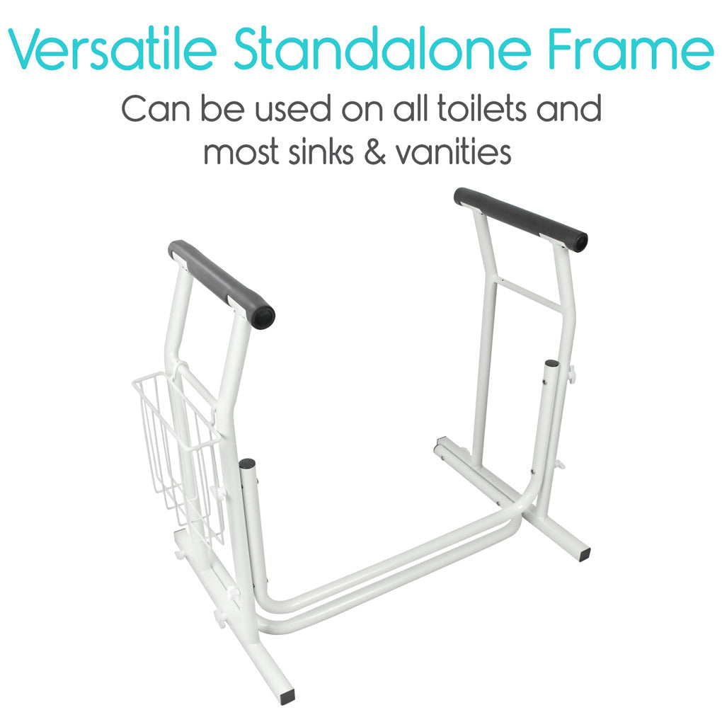 Vive - Stand Alone Toilet Rail - Lightweight & Portable - HCPCS: E0243