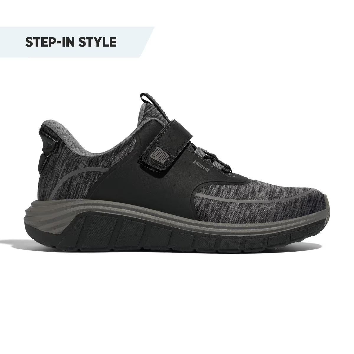 Anodyne - Diabetic Shoes - Hands Free No.45 Women's Sport Jogger w/ Heel Assist (Gen 2) - Black/Grey, Grey/Orange, or Purple/Pink