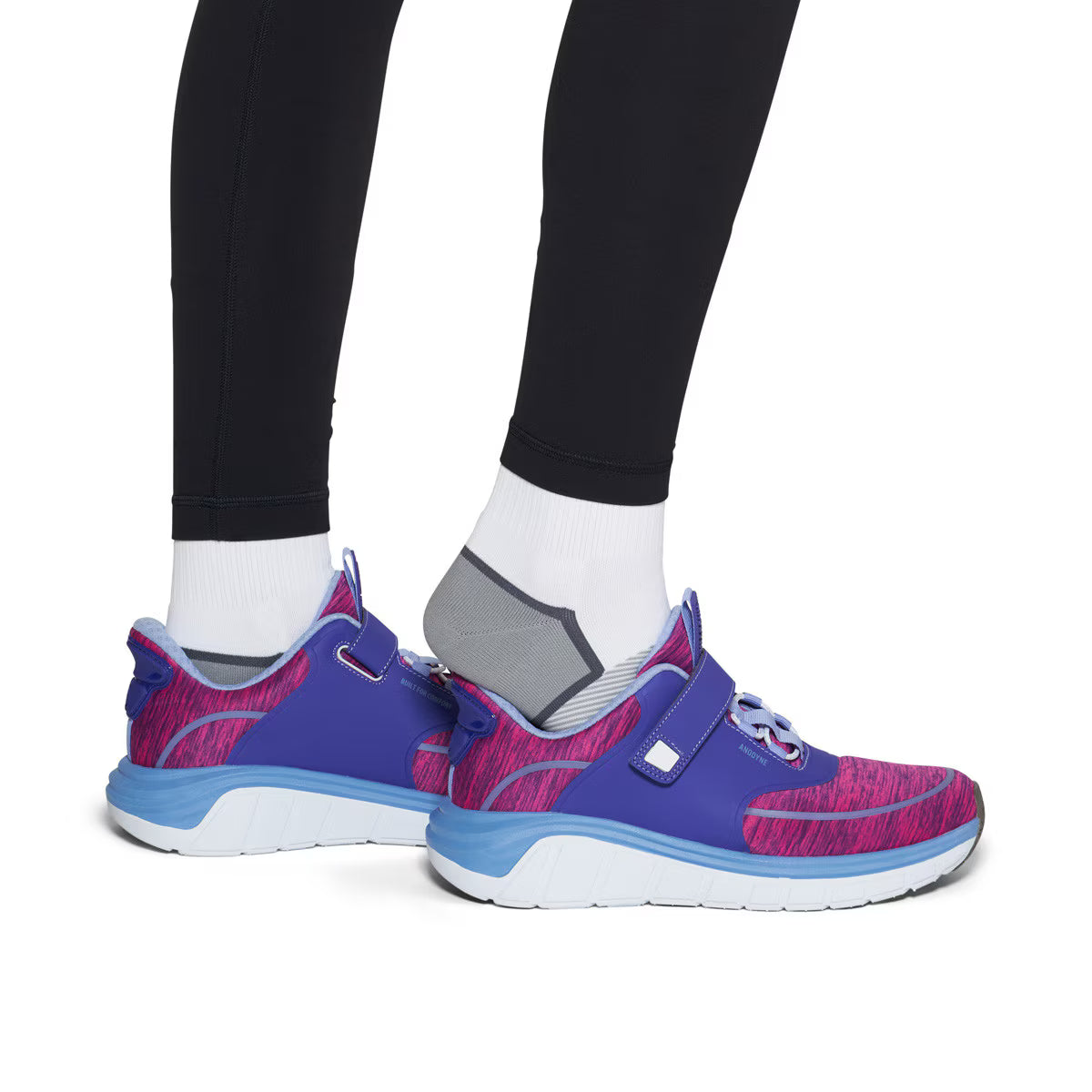 Anodyne - Diabetic Shoes - Hands Free No.45 Women's Sport Jogger w/ Heel Assist (Gen 2) - Black/Grey, Grey/Orange, or Purple/Pink