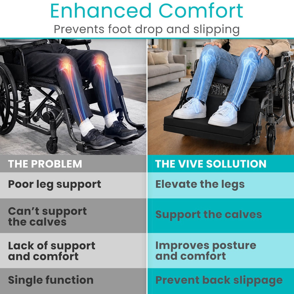 Vive - Wheelchair - Wheelchair Footrest Extender - 16"-18", 18"-20", or 20"- 22" - HCPCS: E0995
