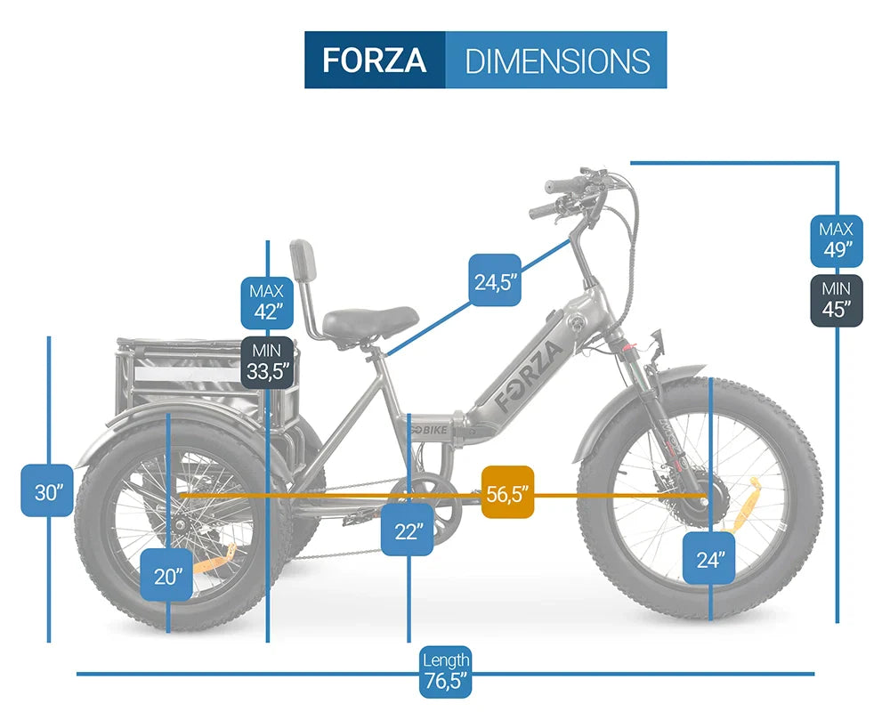 GoBike Forza - Foldable Electric Tricycle - Trike