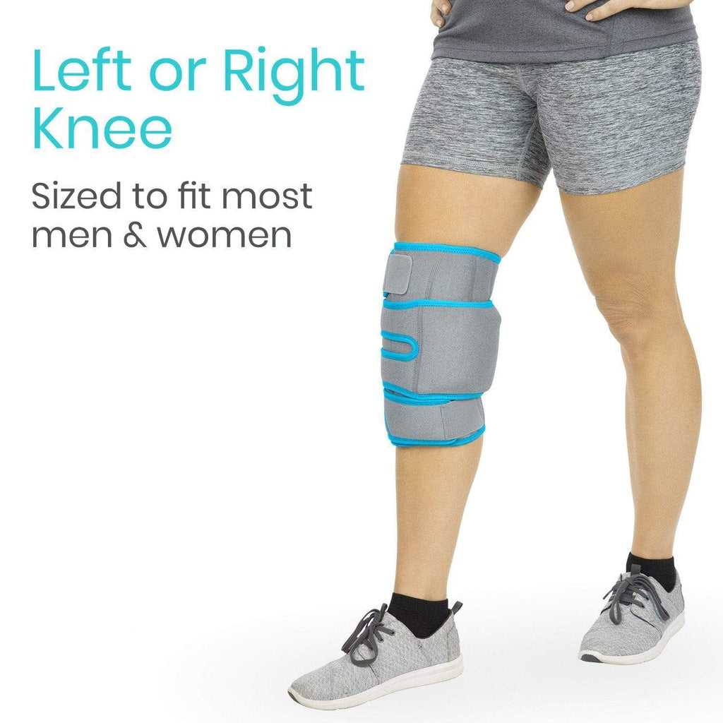 Vive - Cold Therapy - Knee Ice Wrap - Black, Grey, Black/Grey, or Grey w/Pink - HCPCS: A9273