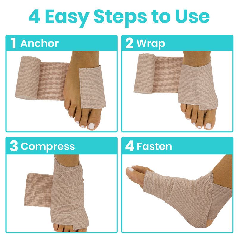 Vive - ViveCare - Bandages - Elastic Bandage Rolls - 2", 3", 4", or 6" - HCPCS: A6448, A6449