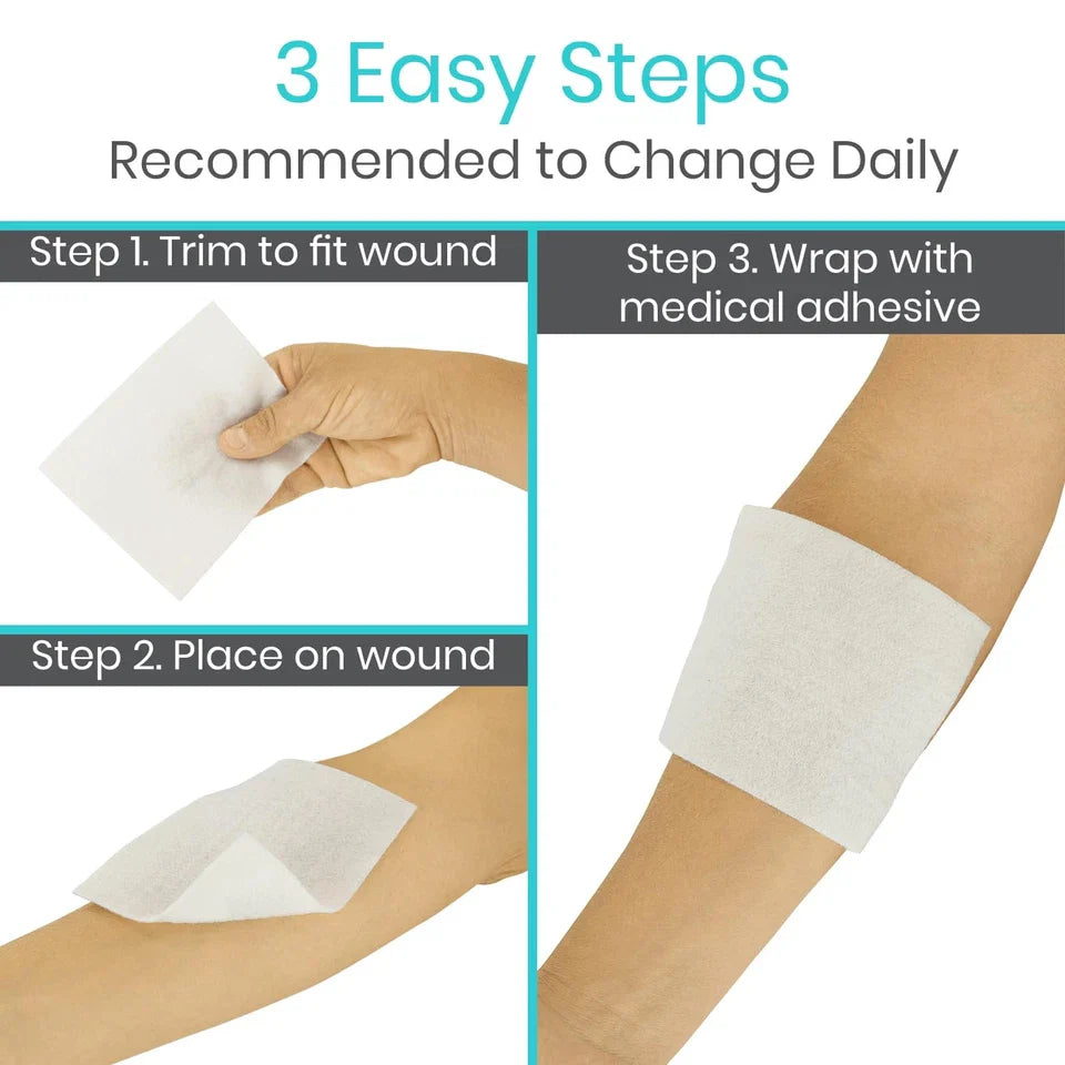 Vive - ViveCare - Dressings - Silver Alginate Sterile Dressings - 4"x4" or 2"x2" - HCPCS: A6196