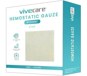 Vive - ViveCare - Hemostatic Gauze - 2"x2" & 4"x4" - HCPCS: A6196