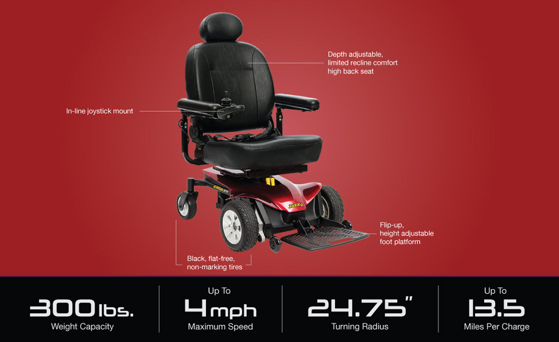 Pride - Jazzy Elite ES - Power Chair - HCPCS Code: Group 2: Standard (K0822/K0823)