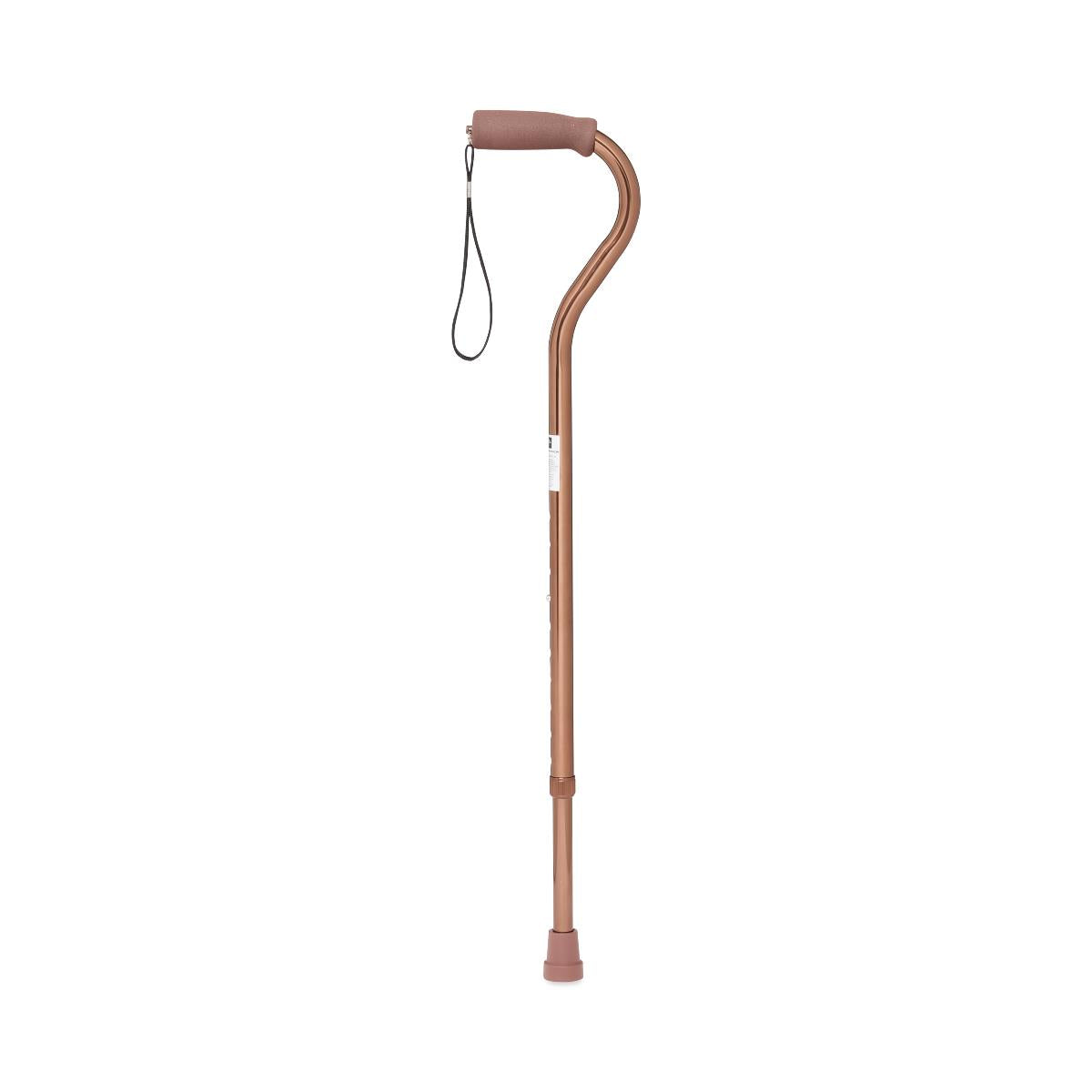 Medline Offset Handle Fashion Cane, Bronze