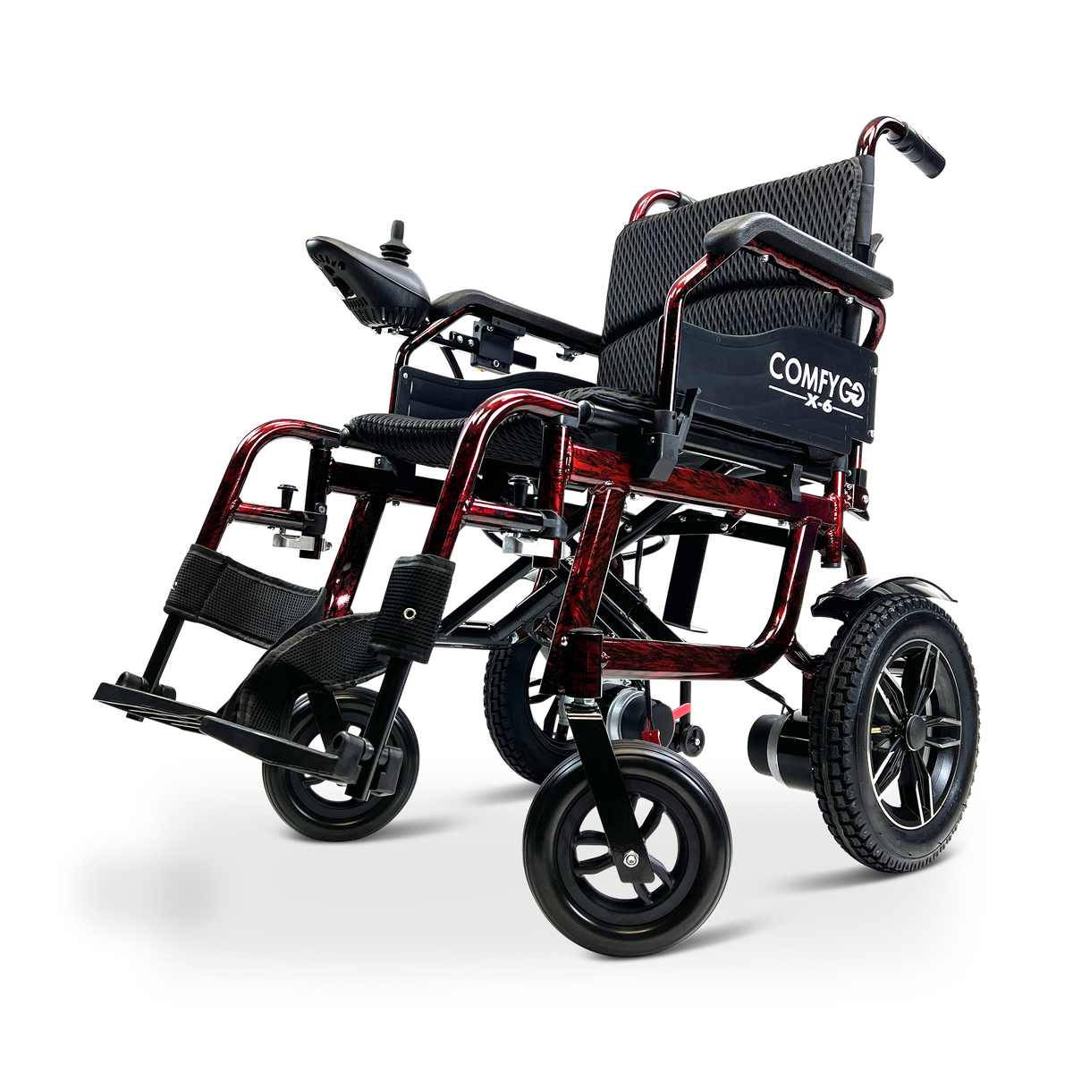 ComfyGo X-6 Lightweight Electric Wheelchair (17.5″ Wide Seat)