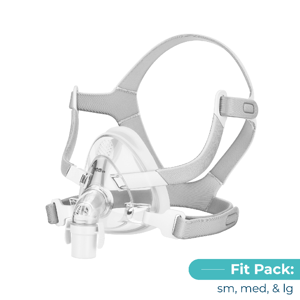 Vive  - ViveBreathe -  Comfort+ Full Face CPAP Mask Fit Pack - Small, Medium, Large - Fit Pack - First Time User
