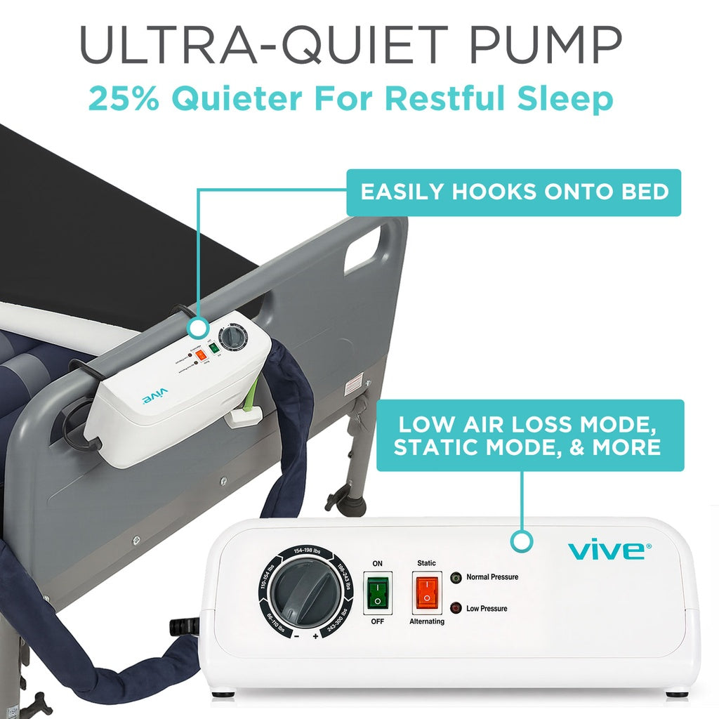 Vive - Low Air Loss Alternating Pressure Mattress 8" Standard - HCPCS: E0277