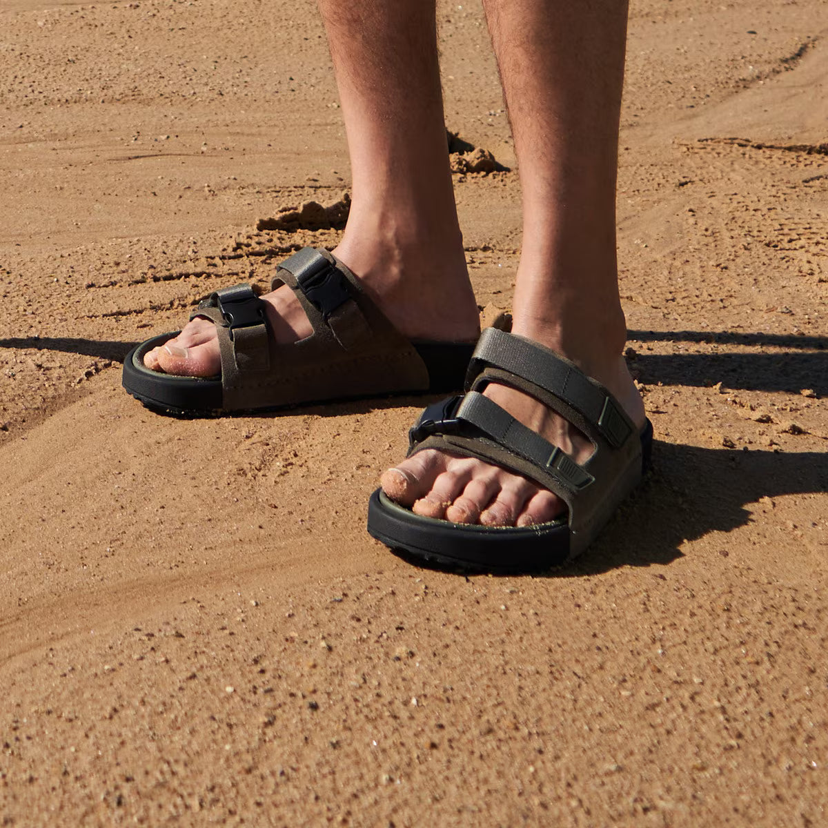 Anodyne - Diabetic Sandals - No. 70 Men's Two Strap Sandal - Olive or Espresso