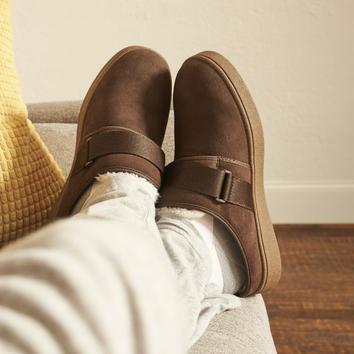 Anodyne - Diabetic Slippers - No. 92 Men's Slipper Open Back - Camel or Espresso