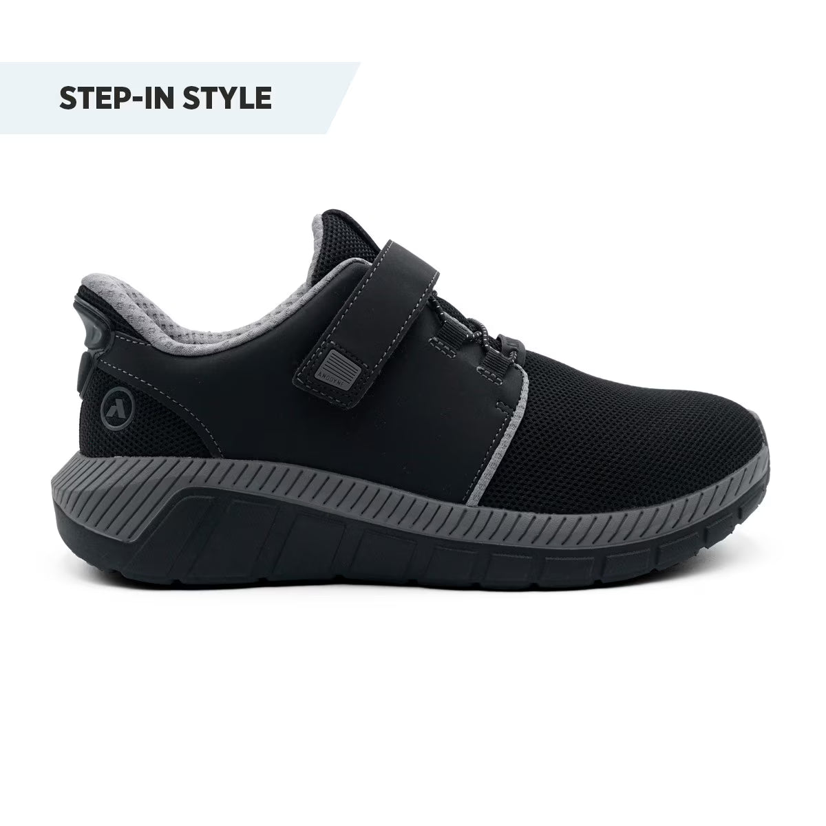 Anodyne - Diabetic Shoes - No. 46 Men's Sport Jogger w/ Heel Assist (Gen 2) - Black/Grey, Blue/Grey, or Grey/Blue