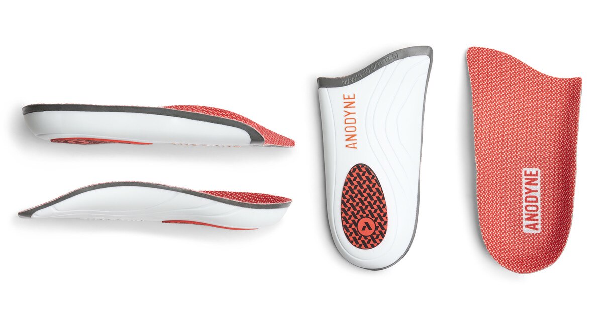 Anodyne - Insoles - No. 112 3/4 Length Multi Density Orthotics for Men - Diabetic Shoes