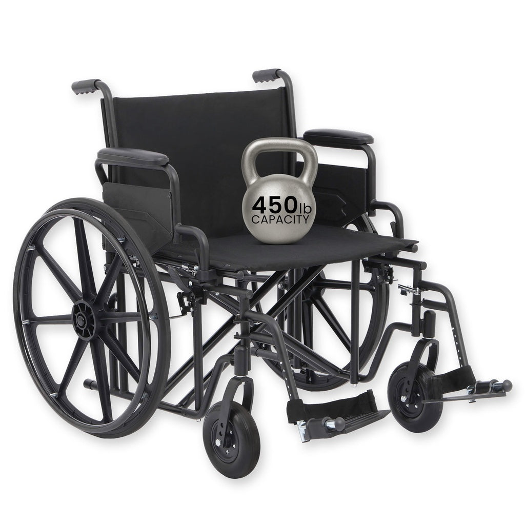 Vive - Wheelchair - Heavy Duty Wheelchair - 450 lbs (22"-24")