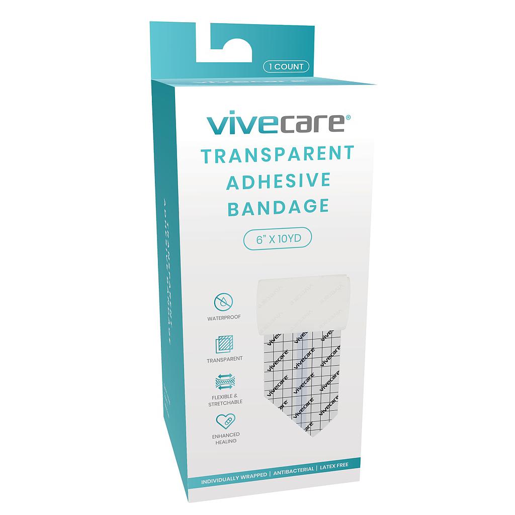 Vive -ViveCare - Bandages - Transparent Adhesive Bandage - 2", 4", 6", or 8" - HCPCS: A4452