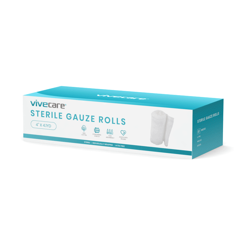 Vive - ViveCare - Gauze - Sterile Gauze Rolls - 3"x4.1yd or 4"x4.1yd - HCPCS: A6402