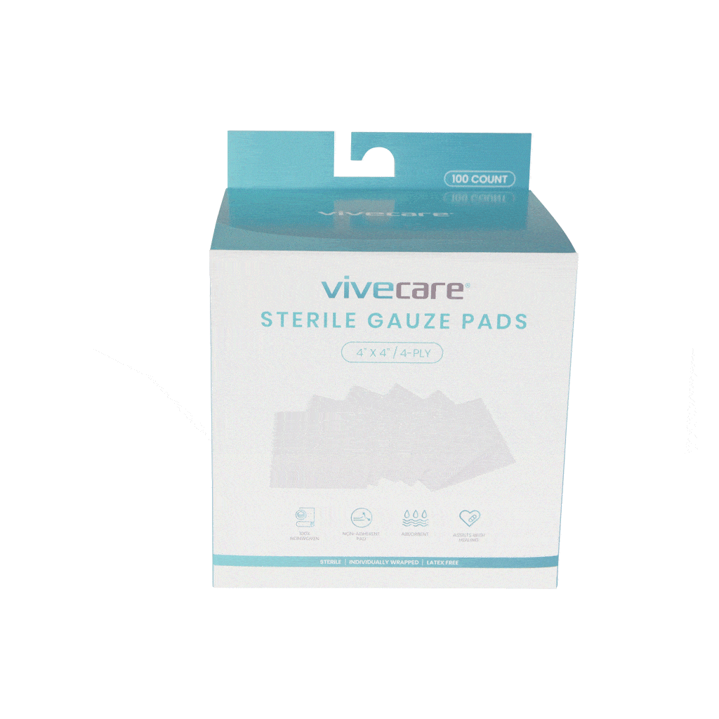Vive - ViveCare - Gauze - Gauze Pads (Sterile) - 3"x3" & 4"x4" - HCPCS: A6402