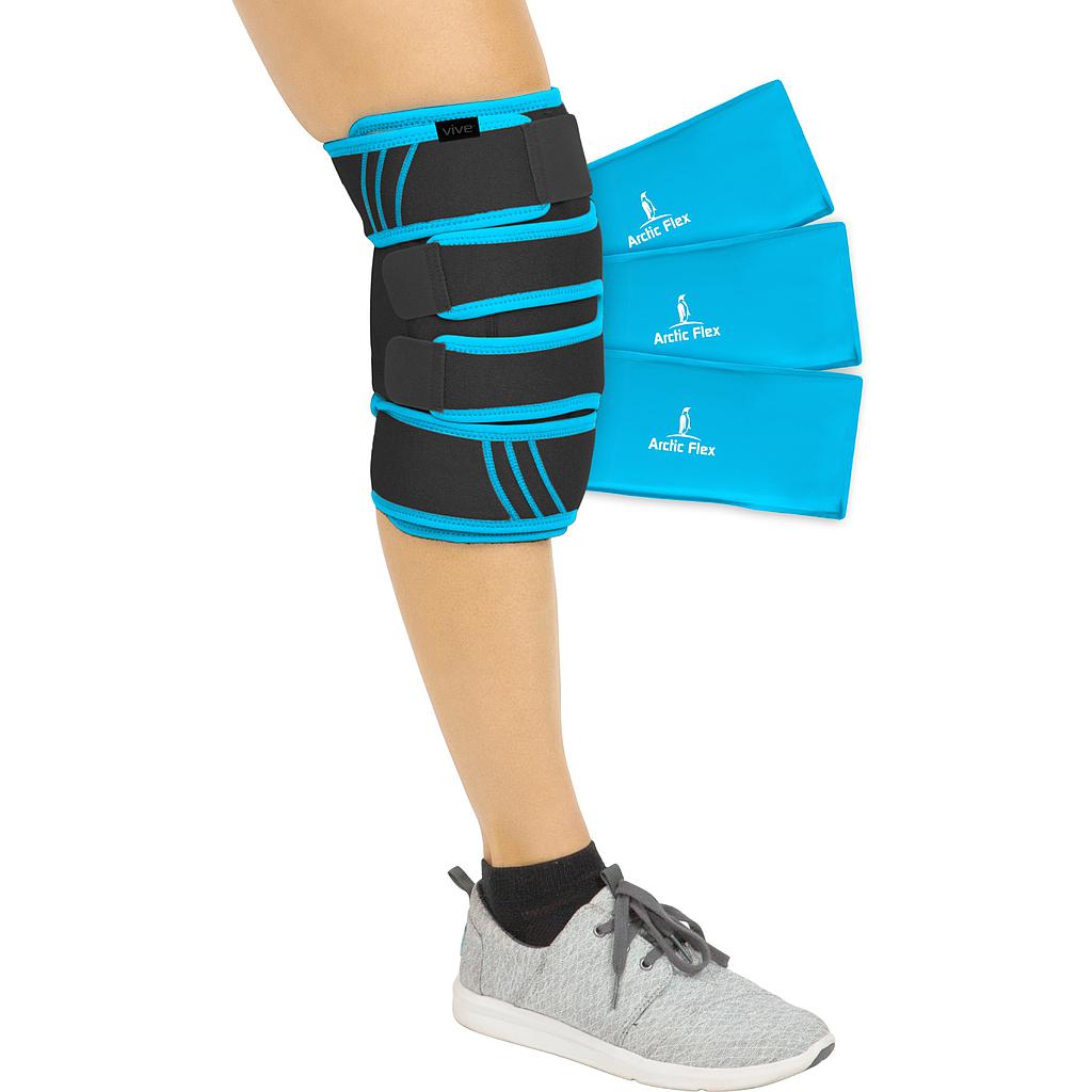 Vive - Cold Therapy - Knee Ice Wrap - Black, Grey, Black/Grey, or Grey w/Pink - HCPCS: A9273