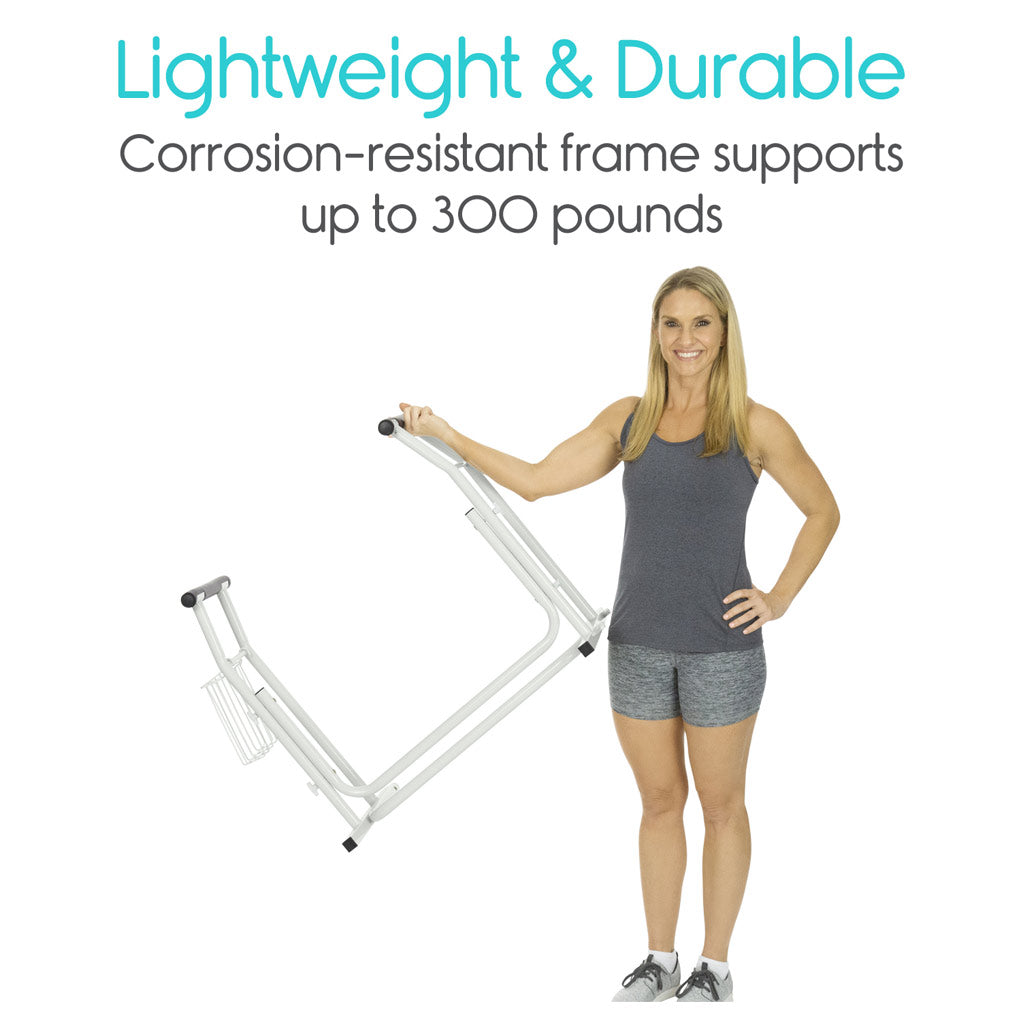 Vive - Stand Alone Toilet Rail - Lightweight & Portable - HCPCS: E0243