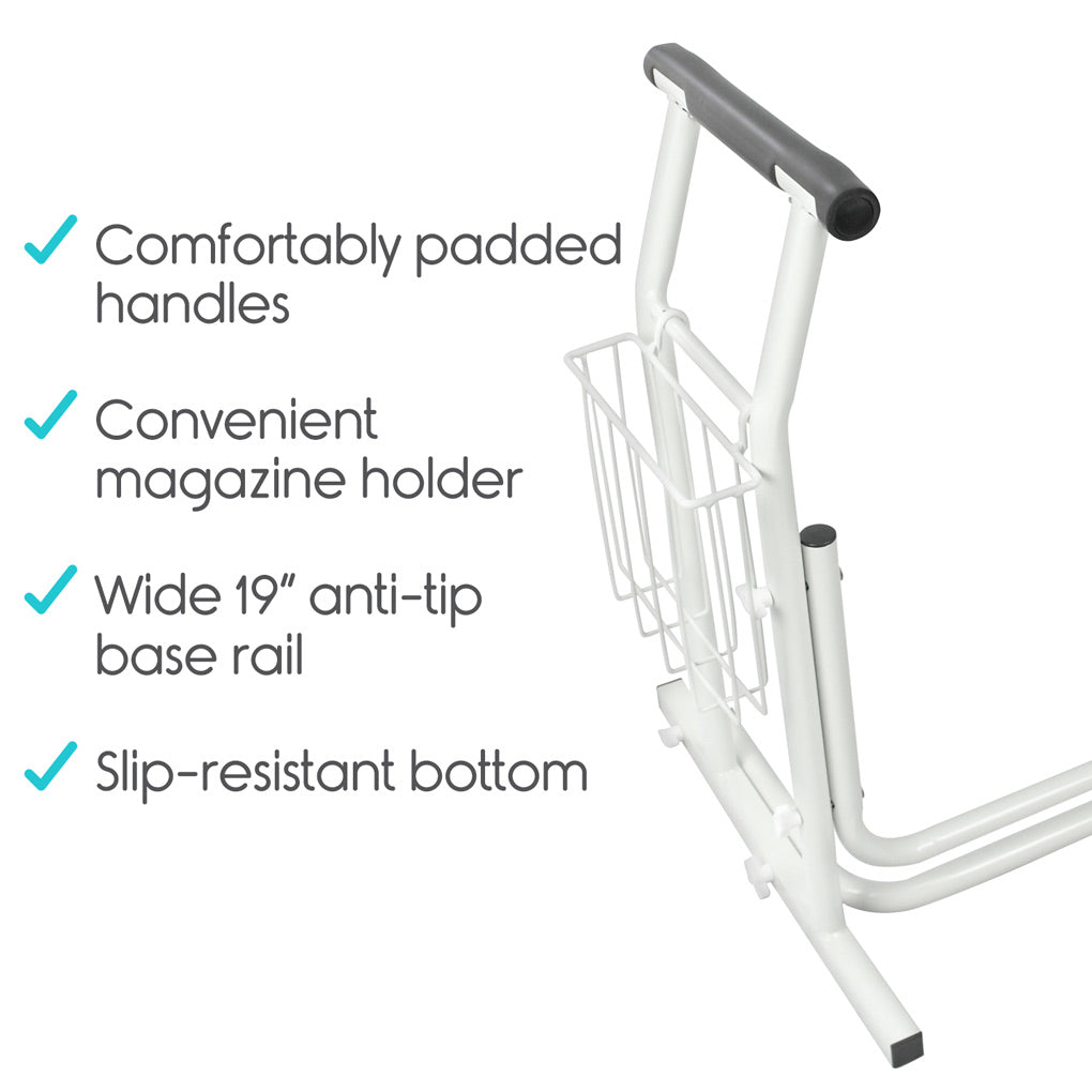 Vive - Stand Alone Toilet Rail - Lightweight & Portable - HCPCS: E0243