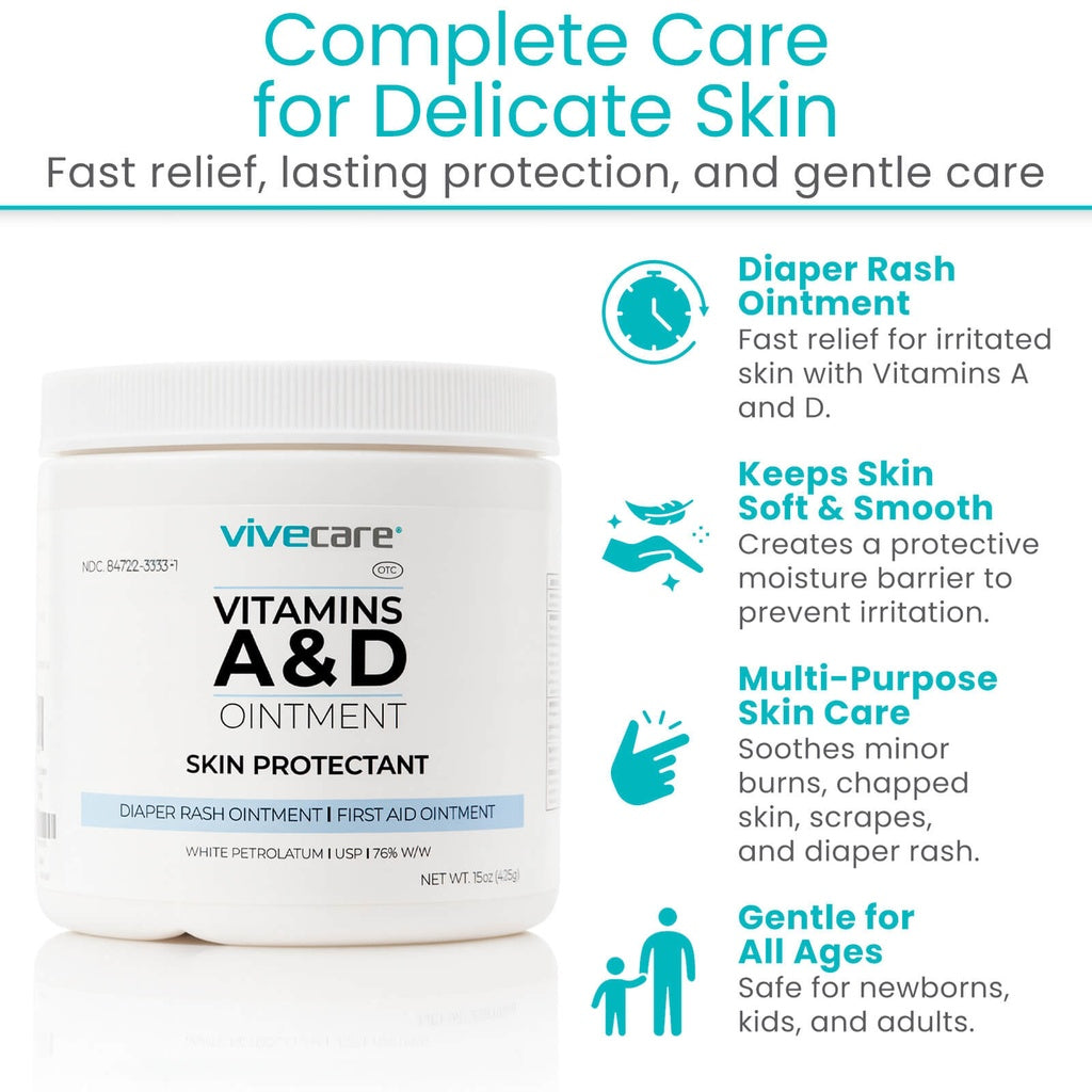 Vive - ViveCare - Ointments & Gels - Vitamin A & D Ointment - 4oz or 15oz