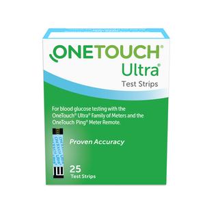OneTouch Ultra Blue Blood Glucose Test Strip with DoubleSure Technology (25 count)