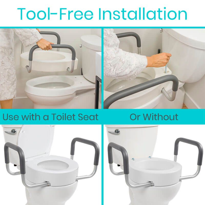Vive - Toilet Seat Riser with Arms - HCPCS: E0244